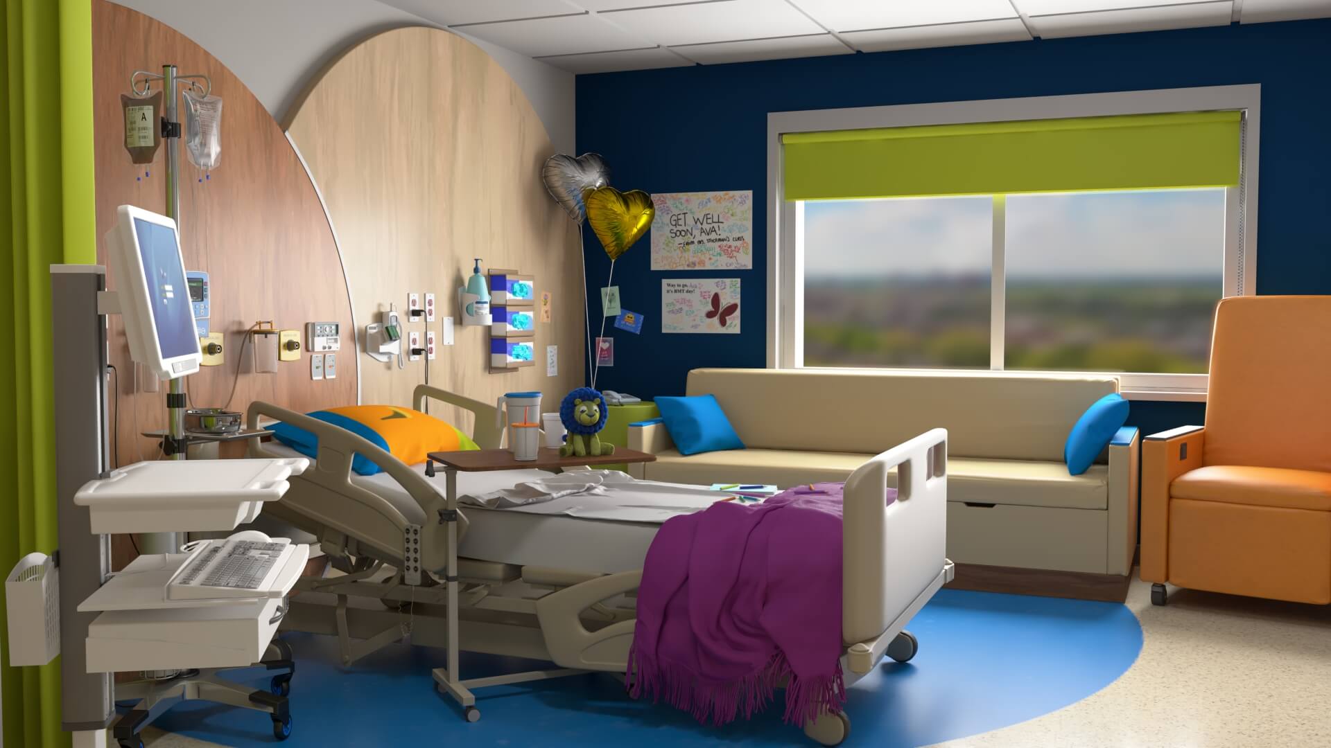 Be The Match 3D hospital room